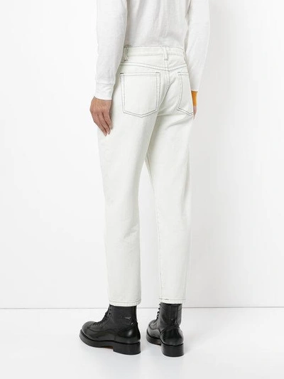 Shop 3.1 Phillip Lim / フィリップ リム 3.1 Phillip Lim Contrast Stitch Straight Jeans - White