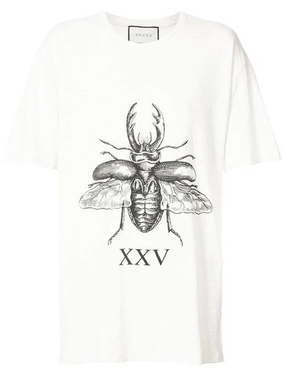 Shop Gucci Beetle Print T-shirt