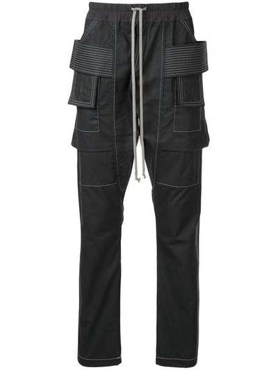 Shop Rick Owens Drkshdw Multi-pocket Drop Crotch Trousers - Grey