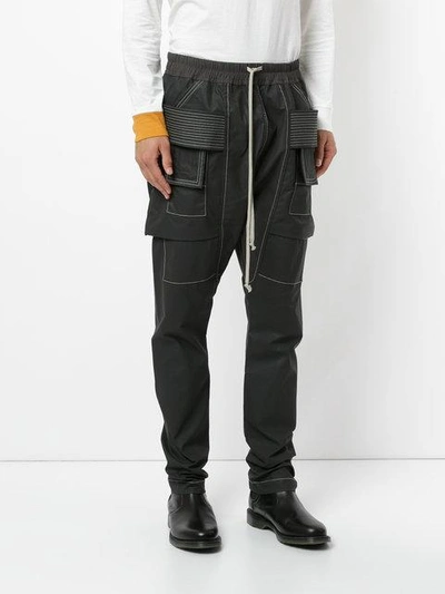 Shop Rick Owens Drkshdw Multi-pocket Drop Crotch Trousers - Grey