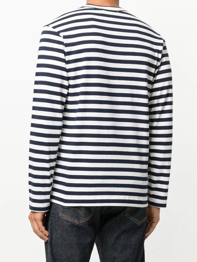 Shop Comme Des Garçons Shirt Striped Sweatshirt