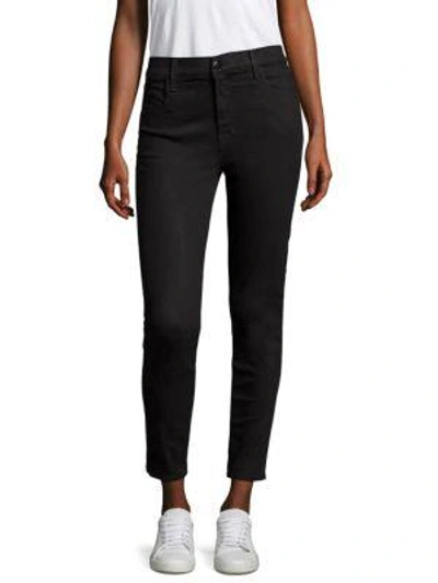 Shop Gucci Alana High-rise Crop Skinny Jeans In Vanity