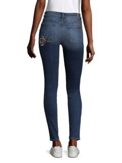 Shop 7 For All Mankind Floral Needle Point Skinny Jeans In Liberty