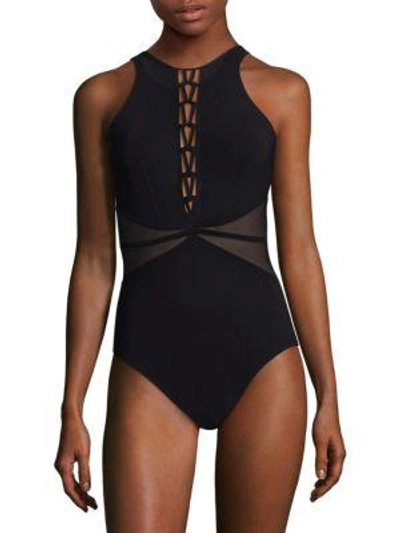 Shop Gottex Swim One-piece Back Scoop Swimsuit In Black