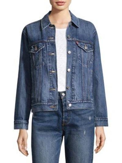 Shop Levi's Cotton Denim Jacket In Groovemark