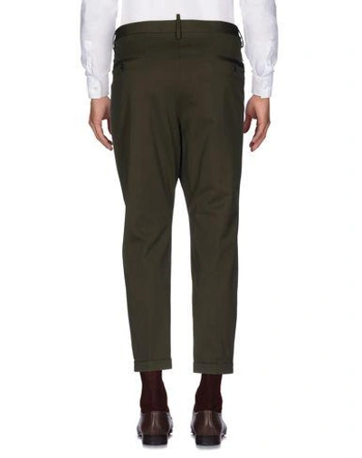 Shop Dsquared2 Casual Pants In Military Green