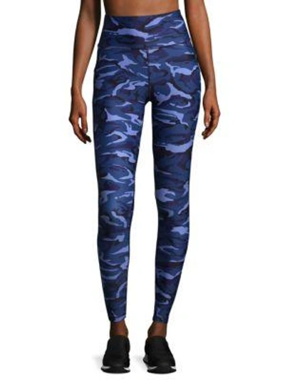 Shop Hpe High Waisted Leggings In Blue Camo