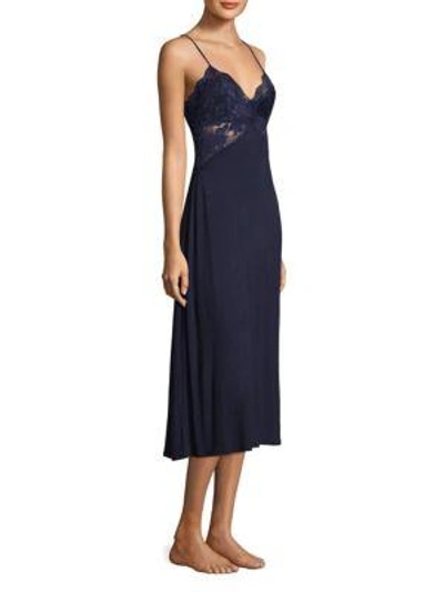 Shop Jonquil Lace V-neck Nightgown In Blue