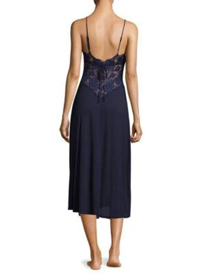 Shop Jonquil Lace V-neck Nightgown In Navy