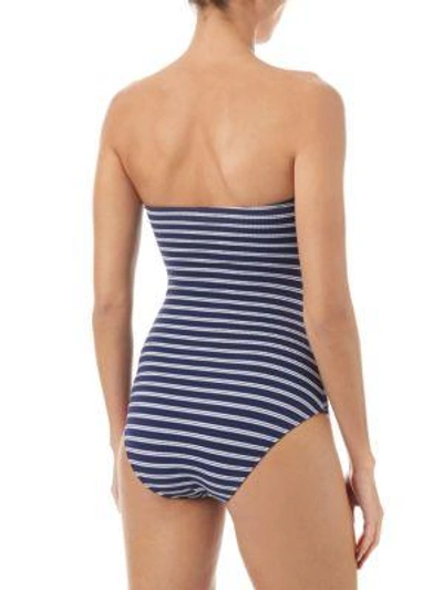 Shop Melissa Odabash Argentina Stripe One-piece Swimsuit In Sail