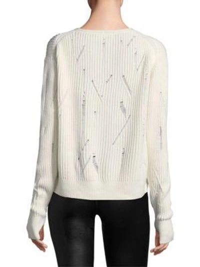 Shop Helmut Lang Drop Needle Wool Sweater In Ivory