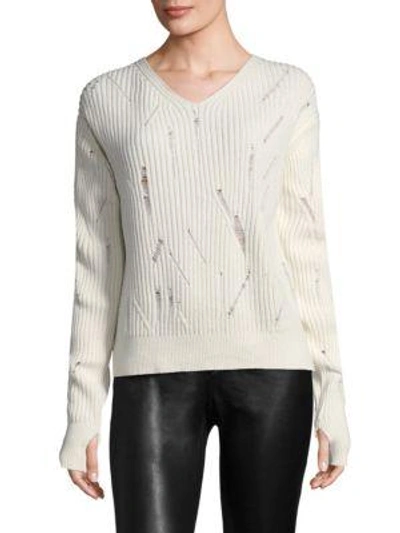 Shop Helmut Lang Drop Needle Wool Sweater In Magenta
