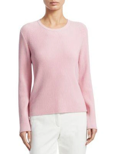 Shop Akris Knit Wool & Silk Pullover In Water Lily