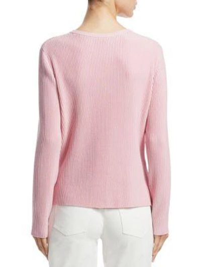 Shop Akris Knit Wool & Silk Pullover In Water Lily