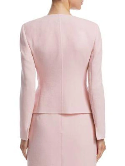 Shop Akris Ocello Wool Crepe Jacket In Craft