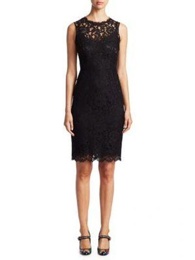 Shop Dolce & Gabbana Jackie Lace Dress In Black