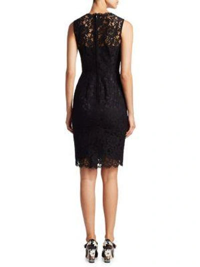 Shop Dolce & Gabbana Jackie Lace Dress In Black