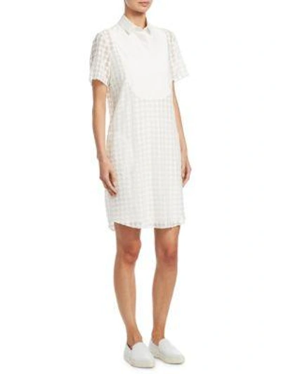 Shop Akris Punto Lace Dot Shift Dress In Cream