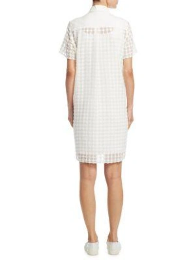 Shop Akris Punto Lace Dot Shift Dress In Cream