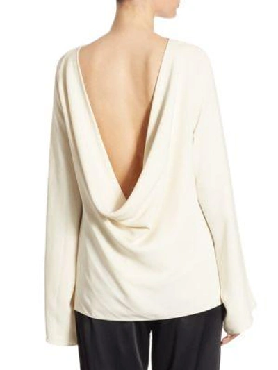 Shop The Row Andra Silk Top In Ivory