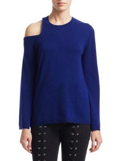 Shop A.l.c Hamilton Cutout Sweater In Deep Colbalt