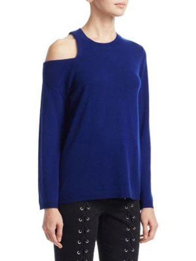 Shop A.l.c Hamilton Cutout Sweater In Deep Colbalt