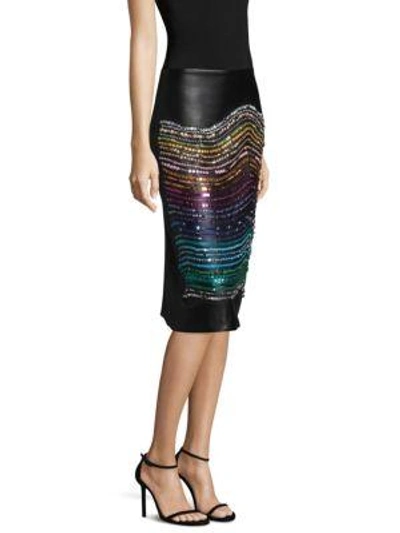 Shop Romance Was Born Crystal Magnetic Rays Skirt In Black Multi
