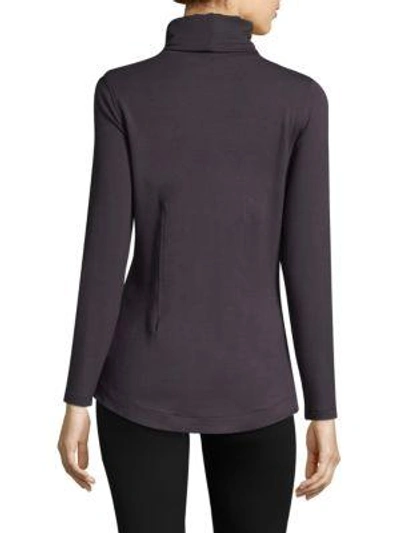 Shop Hanro Balance Turtleneck Top In Mauve