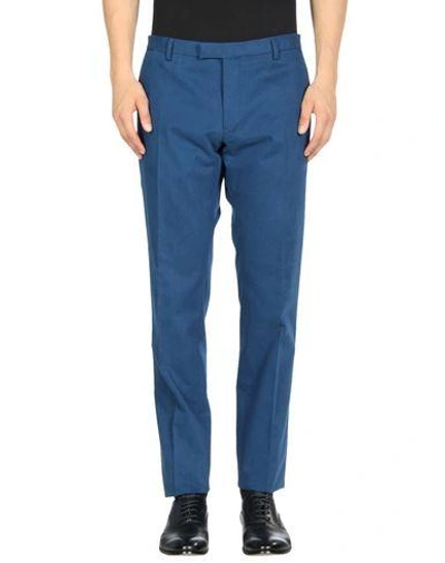 Shop Gucci Casual Pants In Dark Blue