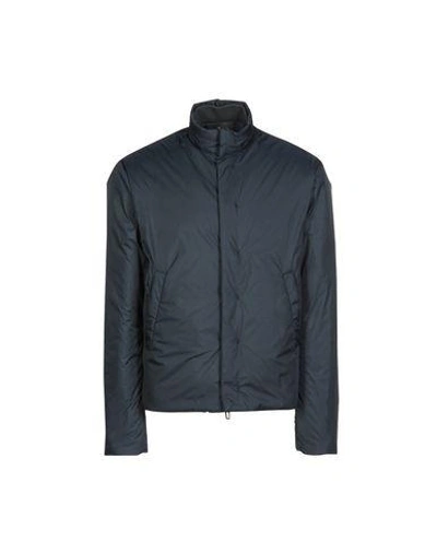 Shop Emporio Armani Jackets In Dark Blue