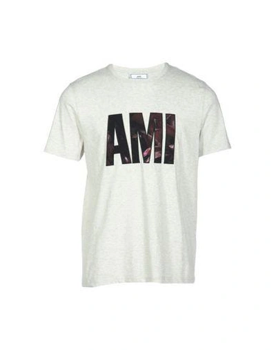 Shop Ami Alexandre Mattiussi T-shirts In Light Grey