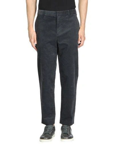 Shop Emporio Armani Casual Pants In Steel Grey