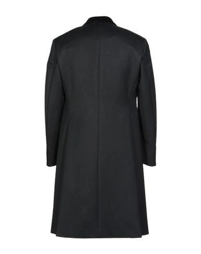 Shop Thom Browne Overcoats In Black