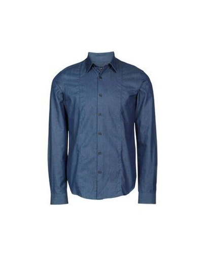 Shop Theory Solid Color Shirt In Blue