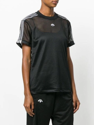 Adidas Originals By Alexander Wang Adidas By Alexander Wang Women's Black  Mesh T-shirt In In Collaboration With Alexander Wang | ModeSens