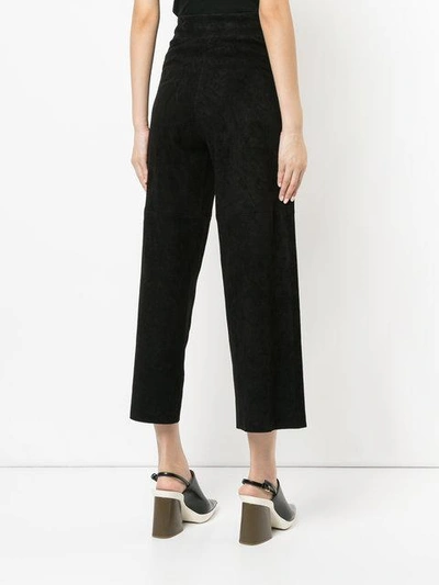 Shop Sylvie Schimmel Wide Leg Cropped Pants In Black