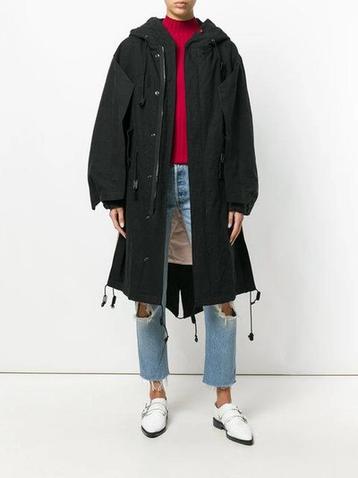 Shop Giacobino Oversized Parka - Black