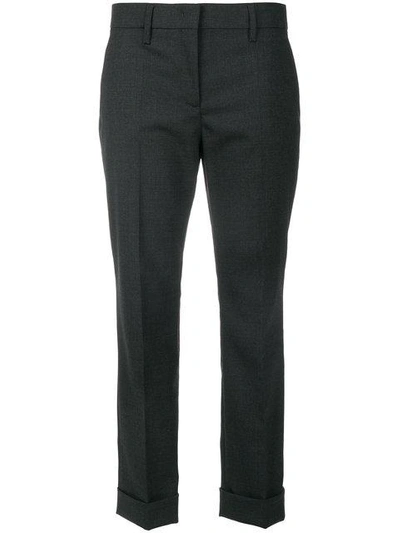 Shop Prada Cropped Tailored Trousers