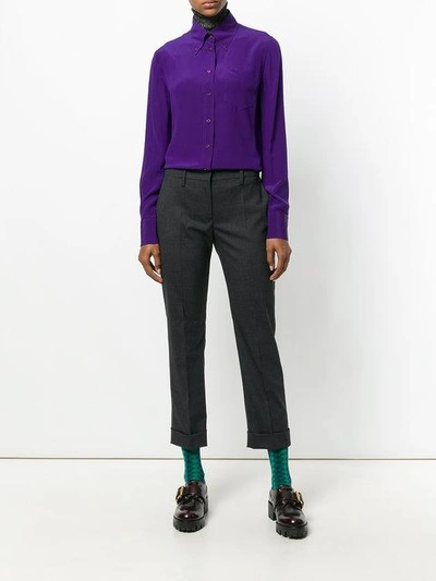 Shop Prada Cropped Tailored Trousers