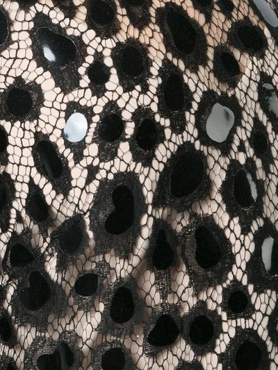 Shop Alexander Wang Leopard Lace Long Sleeve Dress In Black