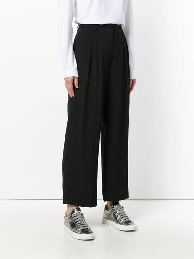 Shop Alexander Wang T Wide Leg Trousers In Black