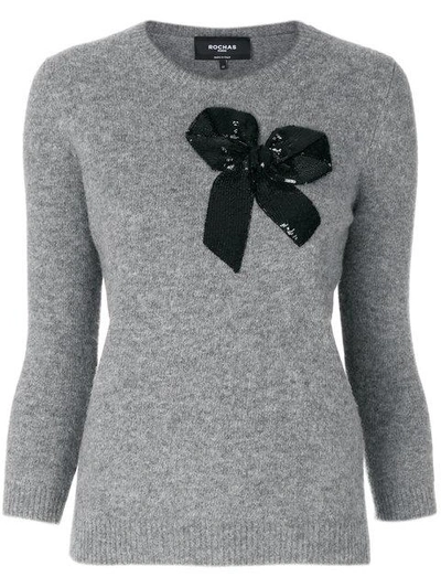 Shop Rochas Sequin Bow Sweater