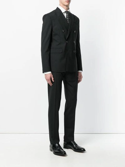 Shop Dsquared2 Napoli Double-breasted Suit - Black