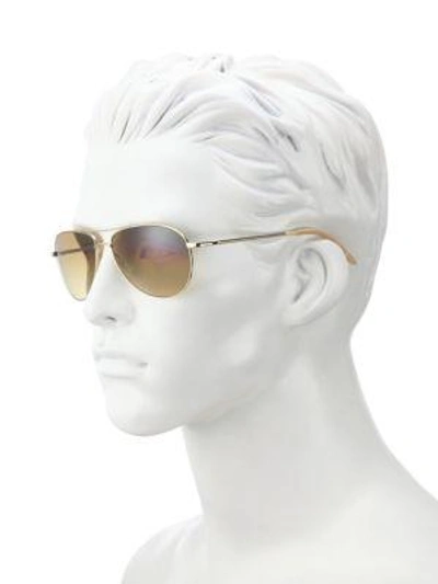 Shop Oliver Peoples Benedict 16mm Aviator Sunglasses In Gold