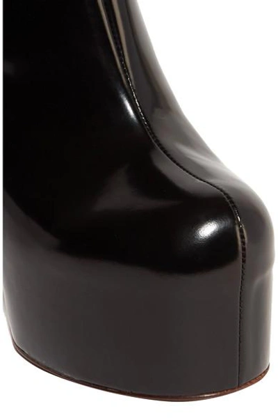Shop Vetements Patent-leather Platform Ankle Boots In Black