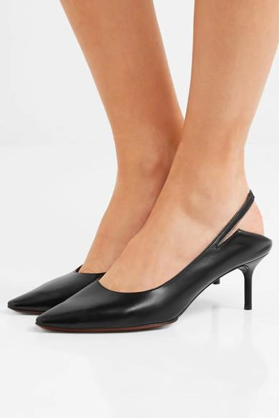 Shop Vetements Leather Collapsible-heel Pumps In Black