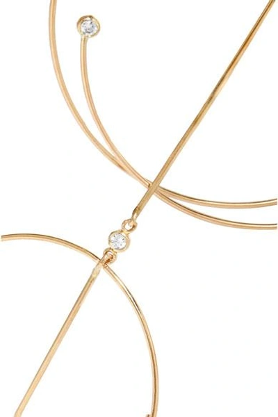 Shop Grace Lee Double O Whisper Mobile 14-karat Gold Diamond Earring