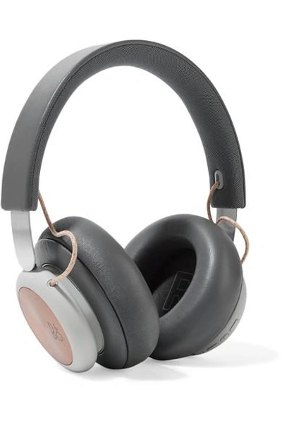 Shop Bang & Olufsen H4 Wireless Leather And Aluminium Headphones In Anthracite