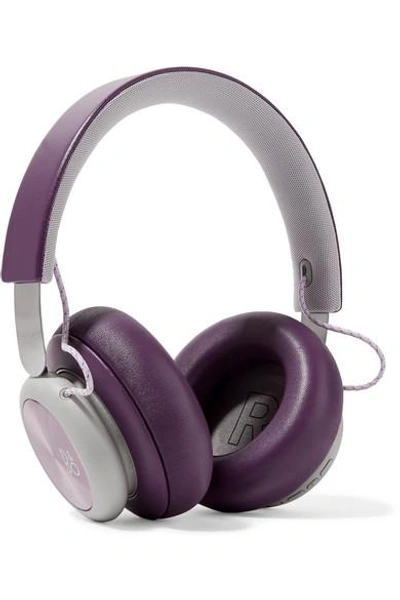Shop Bang & Olufsen H4 Wireless Leather And Aluminium Headphones In Purple
