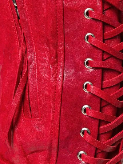 Shop Adaptation Lace Up Detailed Biker Skirt - Red